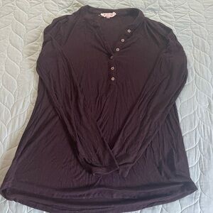 Workshop Republic Clothing Black Women's long sleeved pullover shirt